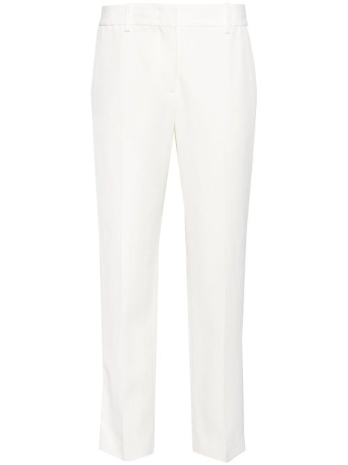 Mid-rise tailored trousers - White