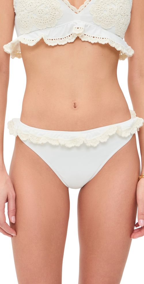 Madelyn Crochet Bikini Bottom White