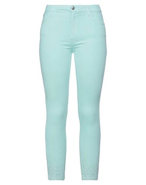 Woman Jeans Light green Size 26 Cotton, Viscose, Elastane
