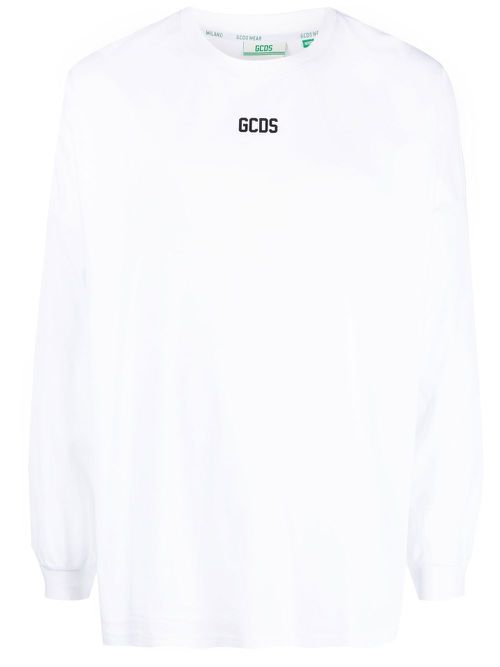 Logo-print long-sleeved T-shirt - White
