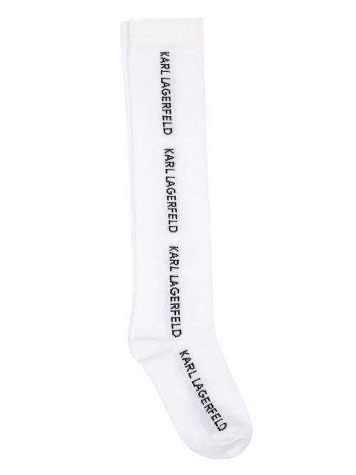 Logo-print socks - White