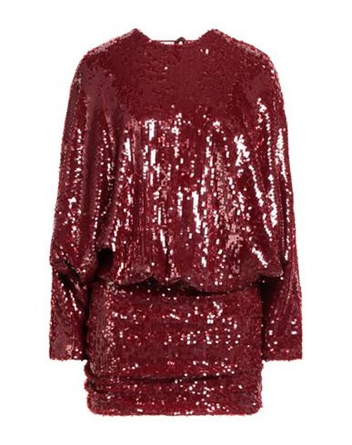 Woman Mini dress Burgundy Size 2 Polyester, Elastane
