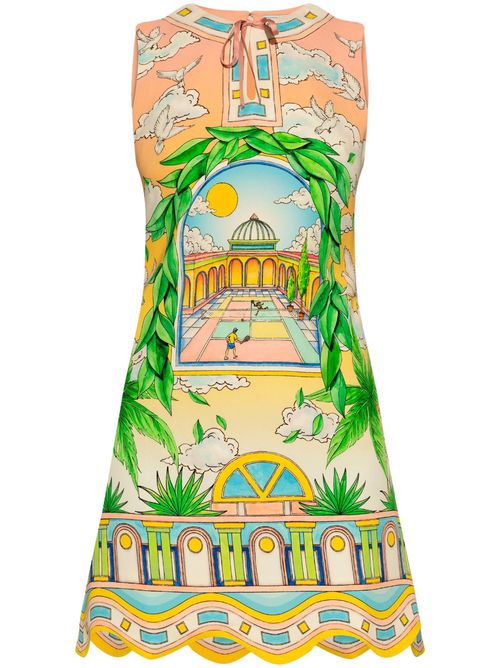Paysage Ideal graphic-print minidress - Green