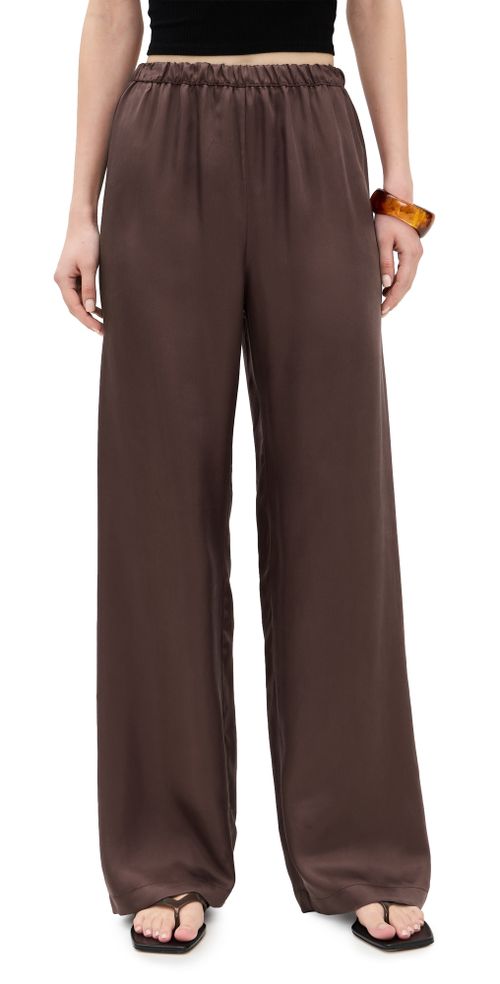 Fluid Twill Pants Chocolate