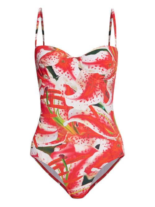 Tory Burch floral-print swimsuit - Pink
