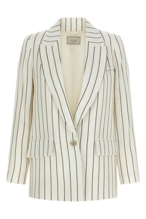 Pinstripe Twill Blazer