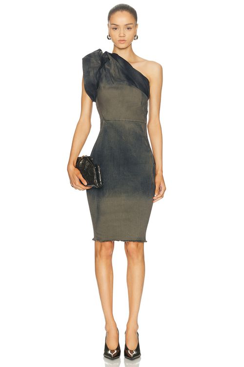 Rick Owens Twist Dress in Blue