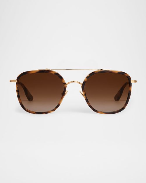 Austin Acetate & Titanium Aviator Sunglasses
