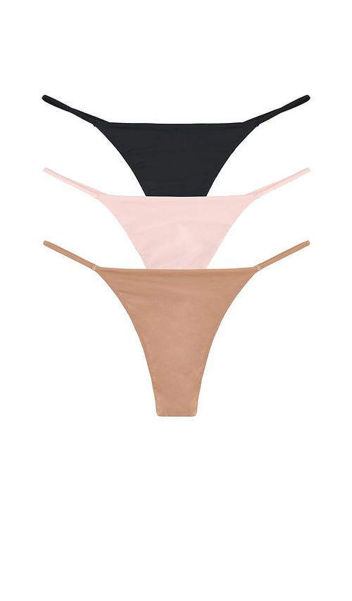 Negative Underwear Glac? String Thong 3-pack in Black,Nude. - XS also in S, M
