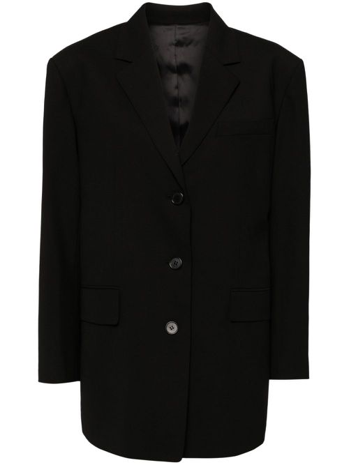 Loose fit single jacket - Black