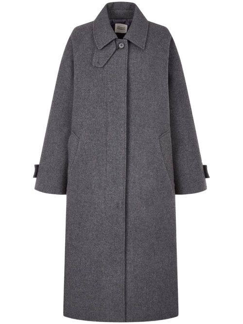 Single-breasted wool coat - Grey