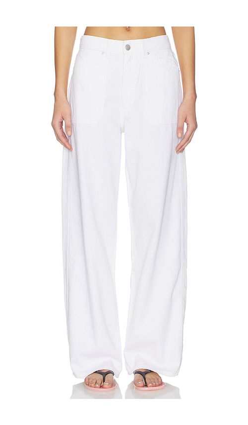 DL1961 DL Taylor Relaxed Barrel High Rise Pants in White. 32. Also