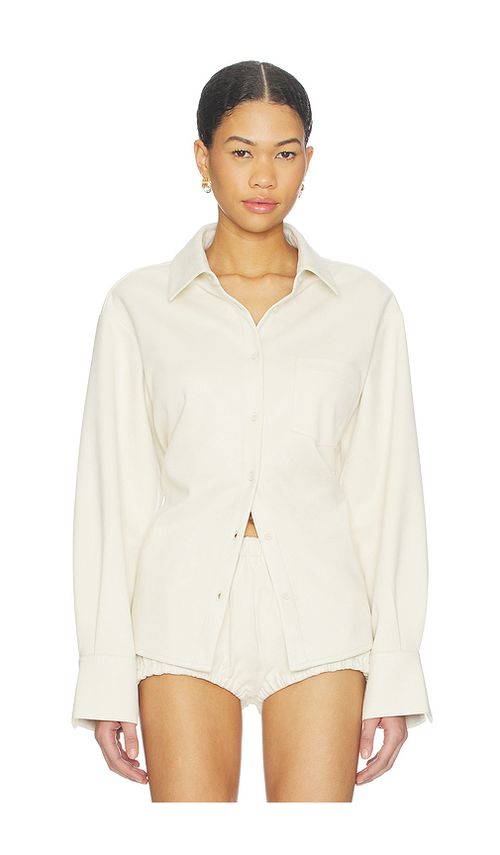 LAMARQUE Tosca Shirt in Cream. - S also in XS