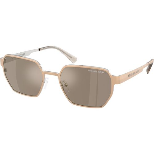 Michael Kors Man Michael Kors MK1183 MADAGASCAR 10145A Zonnebrillen Metaal Goud Bruin Geometrisch Normaa