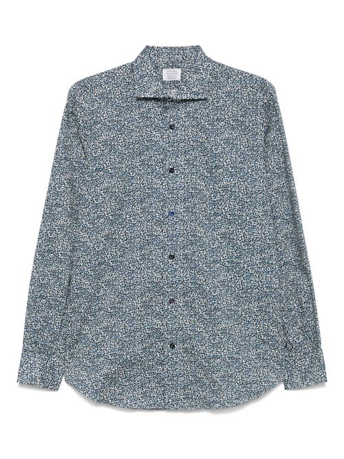 Mazzarelli abstract-print shirt - Blue