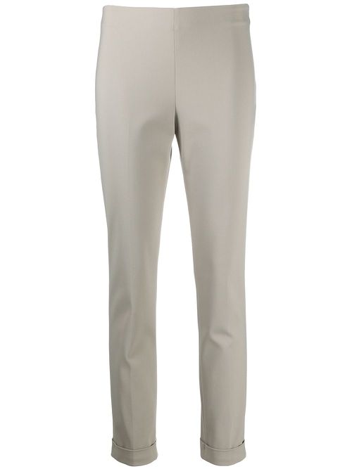 Plain slim-fit trousers - Neutrals