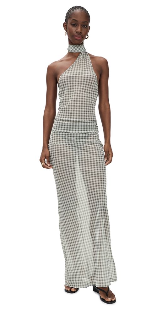 Lux Maxi Dress Sky Check