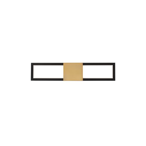 Black Aged Brass LED Bathroom Vanity Light from the Peekaboo Collection