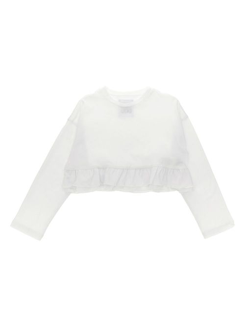 Ruffled T-shirt - White