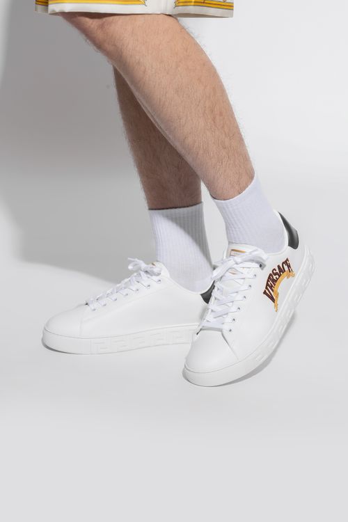 Sports Shoes With Embroidered Logo, Men's, White