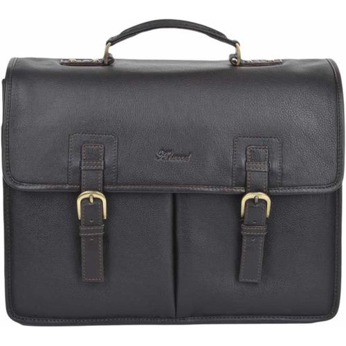 'Gareth' Triple Gusset Heavy Duty Real Leather Briefcase