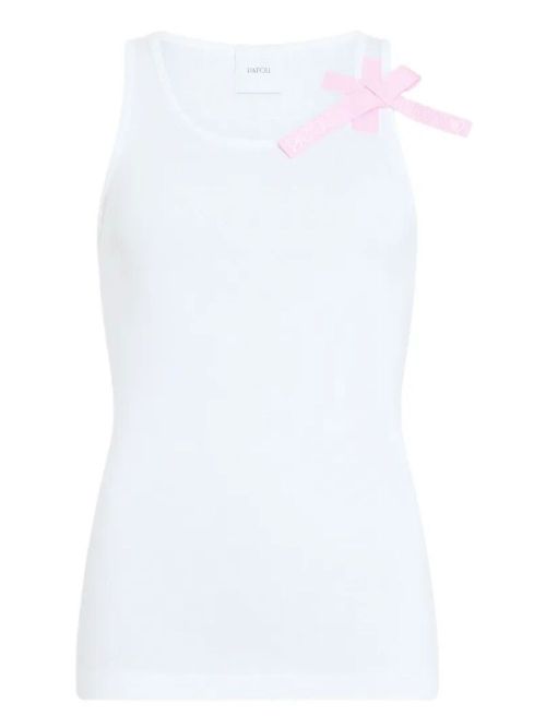 Bow-Detail Cotton Tank Top