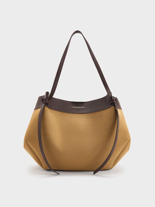 Charles & Keith - Large Calla Suede Tote Bag