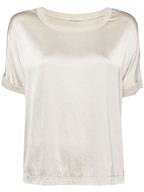 Satin T-shirt - Neutrals