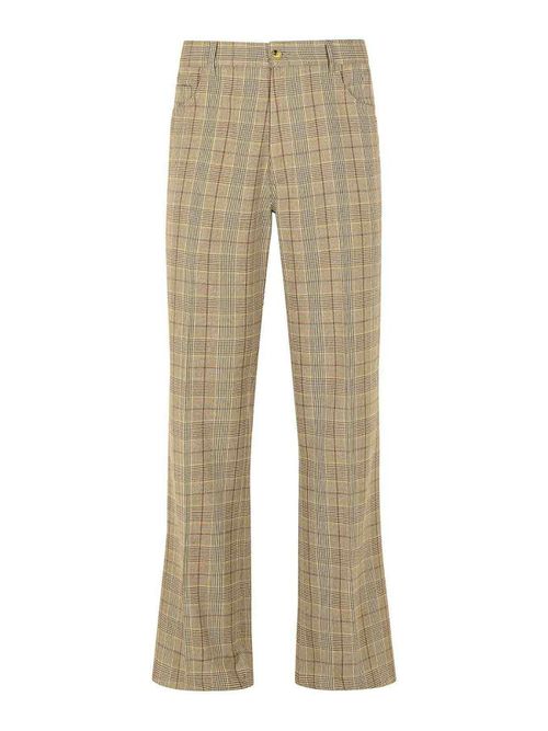 Beige Virgin Wool Blend Trousers