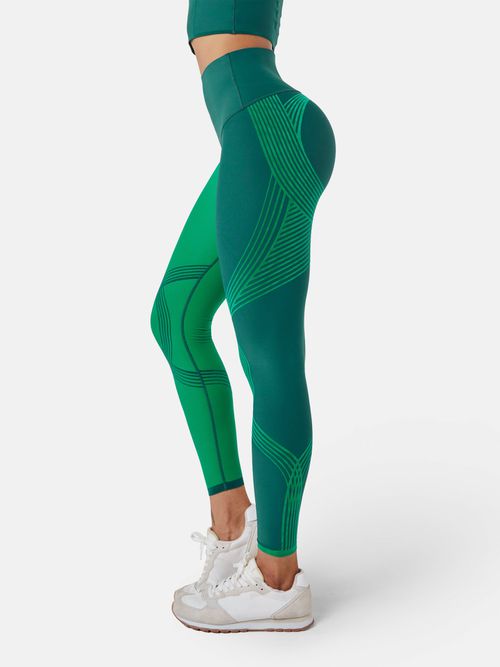 Body Sculpt Leggings Reversible Wear - Forest Green/Oasis Green