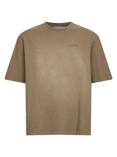 Bleached Cotton Jersey T-Shirt — Beige