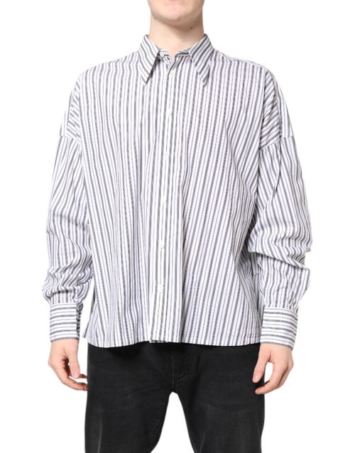Striped Cotton Shirt — White