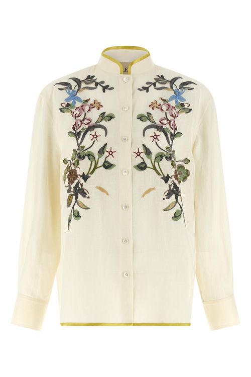 Floral Embroidery Shirt