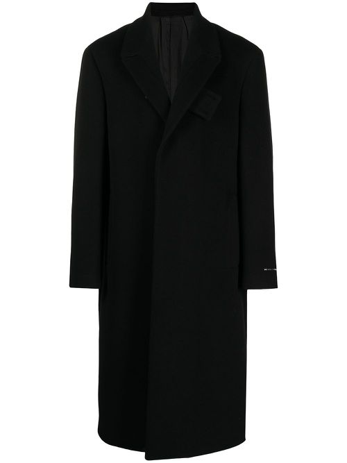 Single-breasted midi coat - Black
