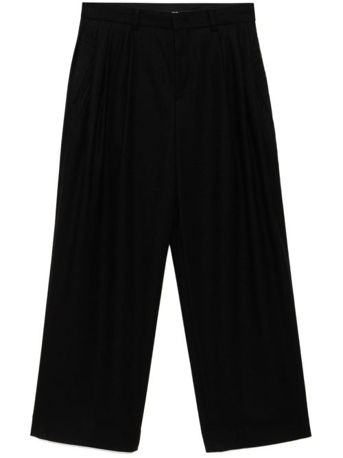Double-tuck trousers - Black