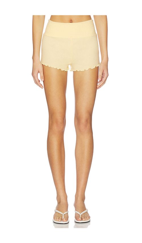 Spiritual Gangster Serene Short in Yellow. L. Also in M, S