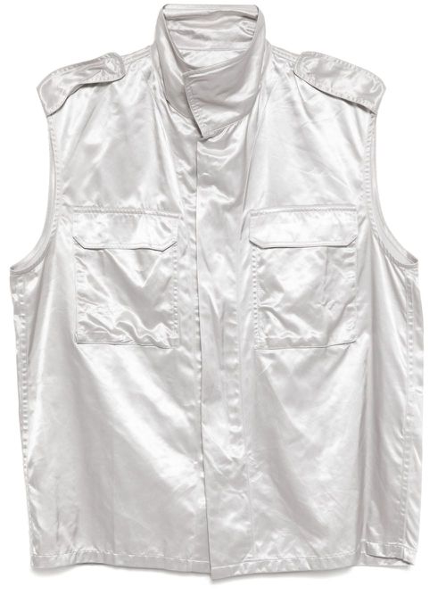 Wet look gilet - Silver