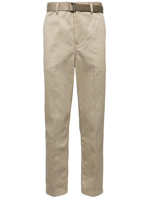 Belted chino trousers - Neutrals