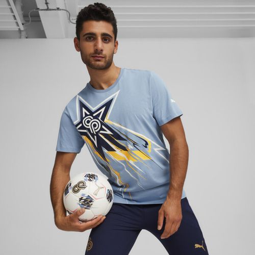 PUMA x CHRISTIAN PULISIC Men's Soccer Logo T-Shirt in Zen Blue, Size XS
