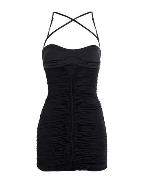 Woman Mini dress Black Size 4 Polyamide, Elastane