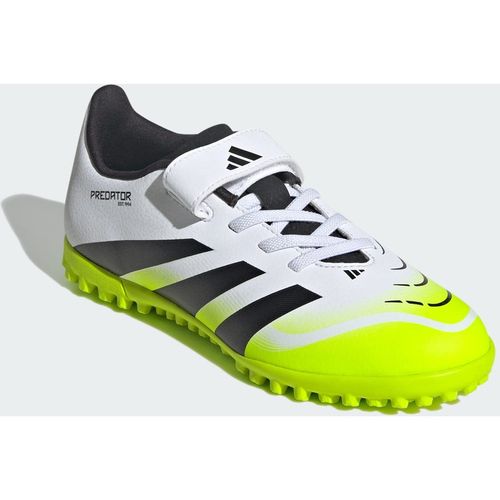Adidas Performance Kids Unisex Predator Club Hook-and-Loop Turf Boots - White/Multicolour