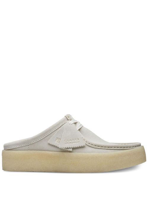 Wallabee Cup "Grey" mules - White