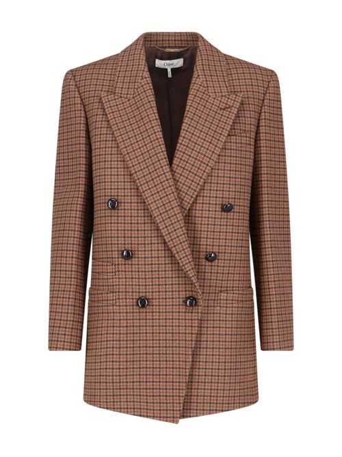 Chloé Wool-Blend Button-Front Jacket with Silk Lining