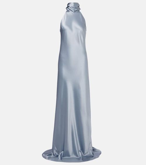 Sienna halterneck satin gown