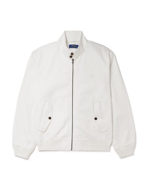 Logo-Embroidered Cotton-Twill Bomber Jacket