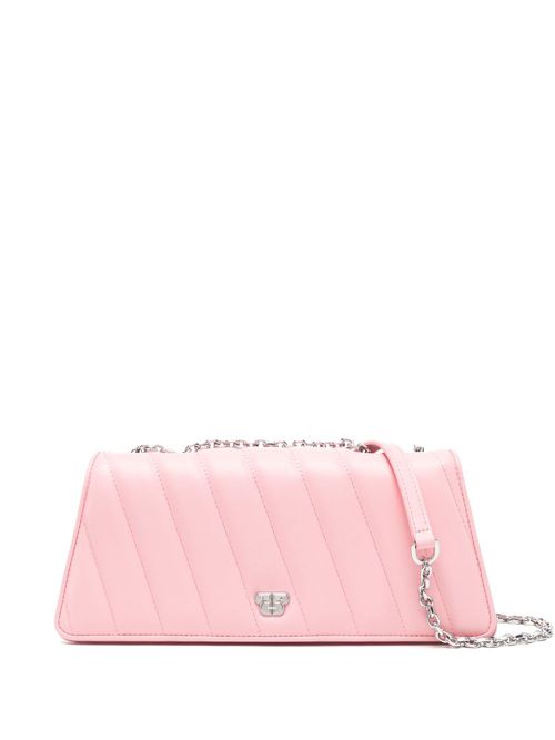 Leather cross body bag - Pink