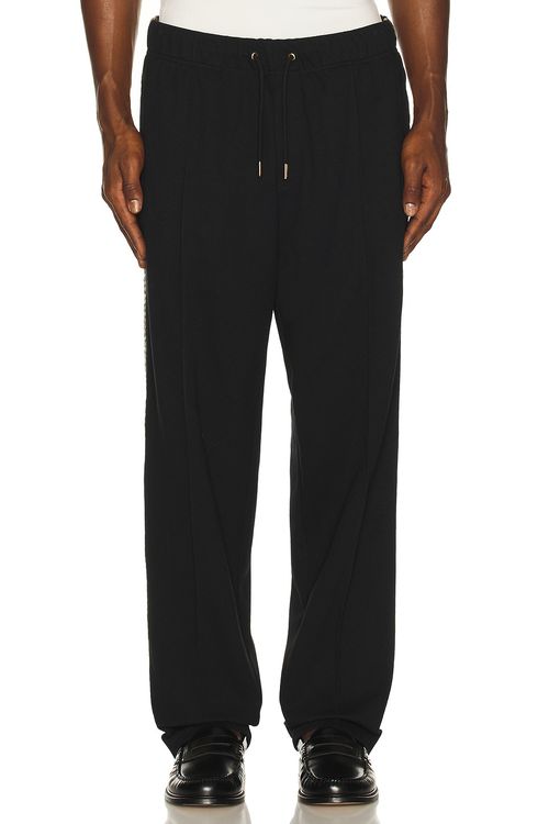 Fred Perry Cross Tape Track Pant in Black - Black. L also in M, S, XL/1X