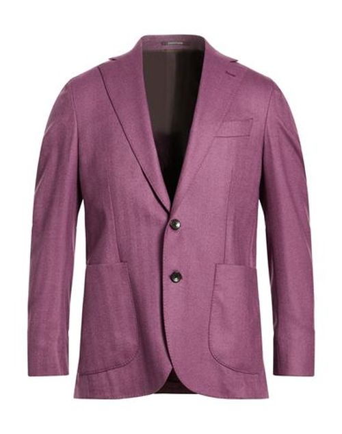 Man Blazer Purple Size 36 Virgin Wool, Silk, Cashmere, Elastane