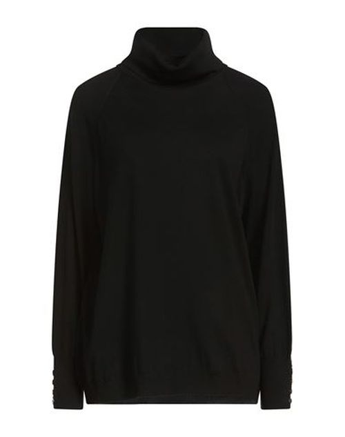 The Fine Essentials Woman Turtleneck Black Size 12 Merino Wool