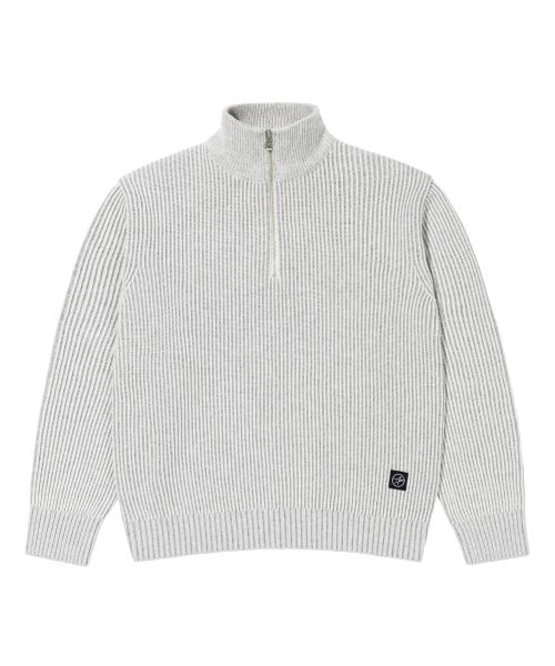 LM CONTRAST HALF ZIPUP SWEATER